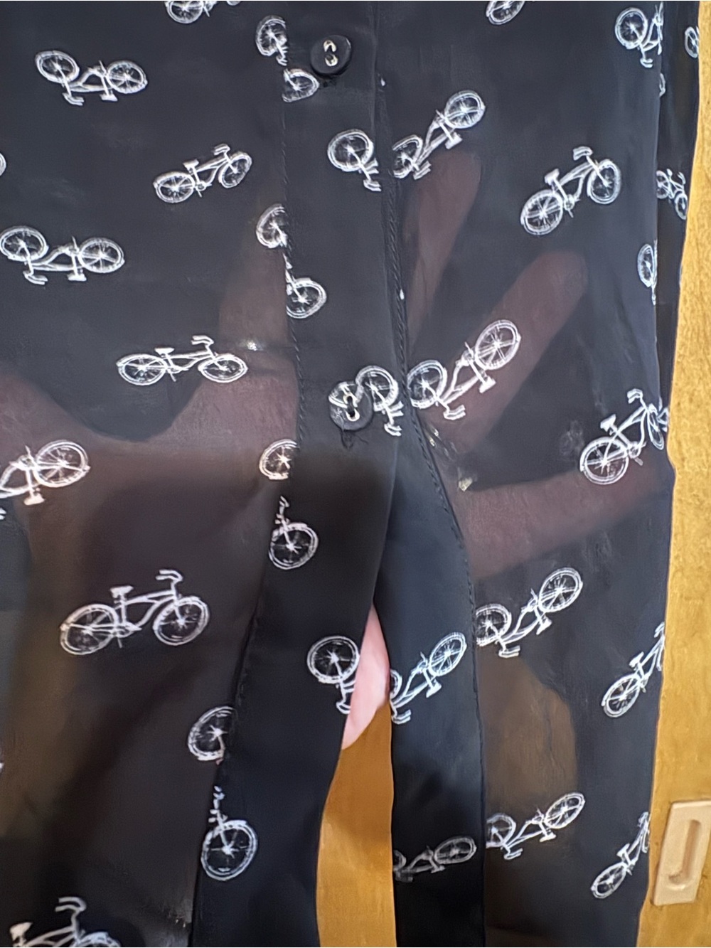 torrid Black Bicycle-Print Short Sleeve Blouse - Picture 3 of 5